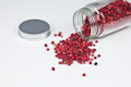 Spilled Jar of Red Peppercorns