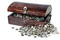 Treasure Chest of Silver Coins